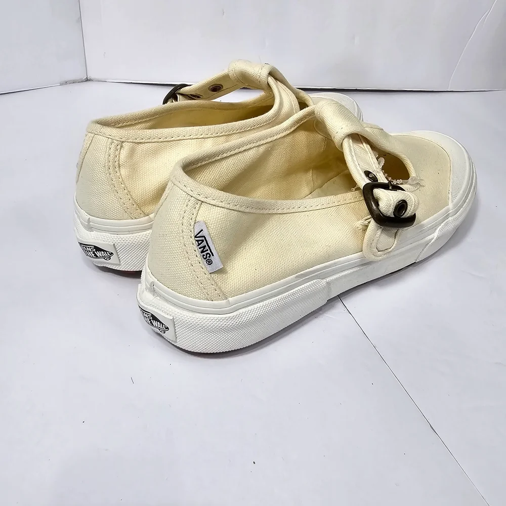 Vans Off-White Canvas Buckle Sneakers - Picture 9 of 12